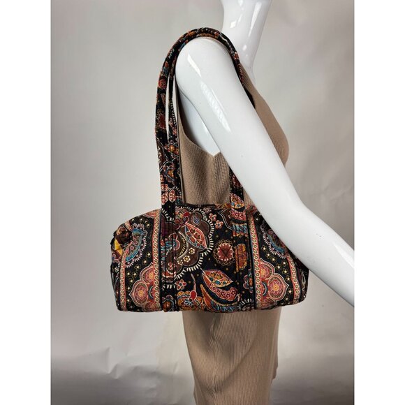 Vera Bradley Quilted Cotton Shoulder Bag In Bohemian Paisley Print - Picture 1 of 13